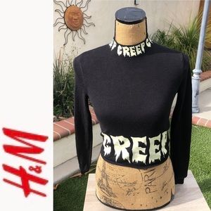 H&M Creep Zip Mock Turtleneck